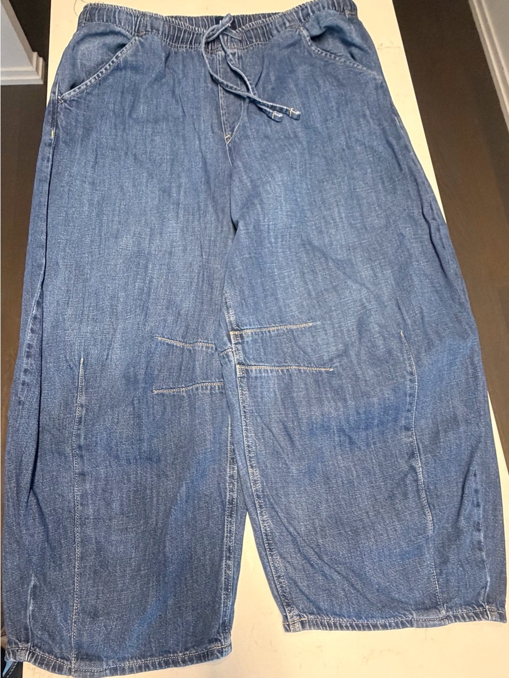 GAP Denim Drawstring Horseshoe Jeans  *mid rise*